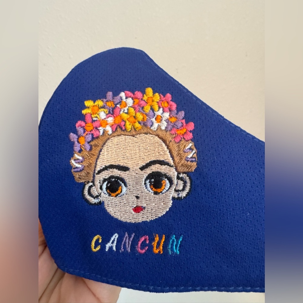 Face mask. Beautiful embroidered mask